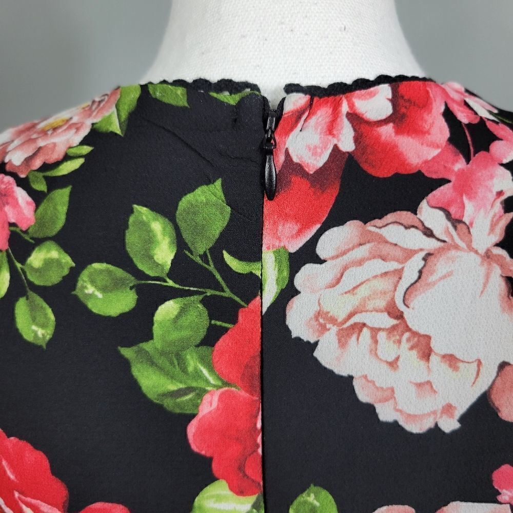 Disney Floral Sleeveless Fit & Flare Dress – Black Small - Picture 10 of 15